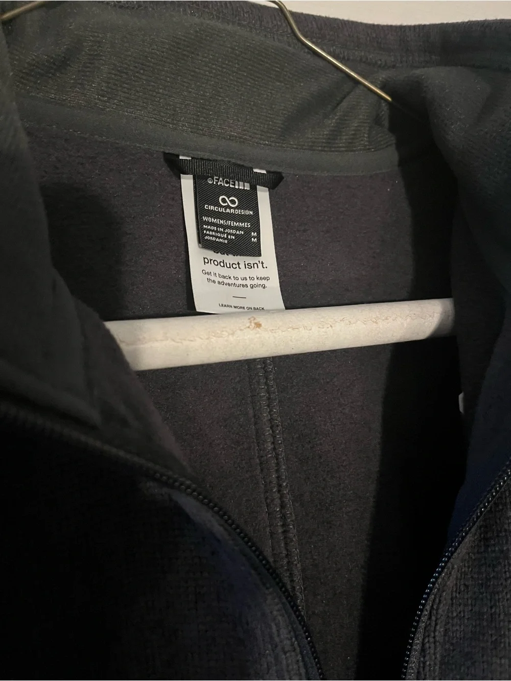 The North Face Unisex Charcoal Black Full-Zip Lightweight Fleece Jacket